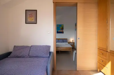 Krevet ili kreveti u jedinici u objektu Beach Apartments Marijana