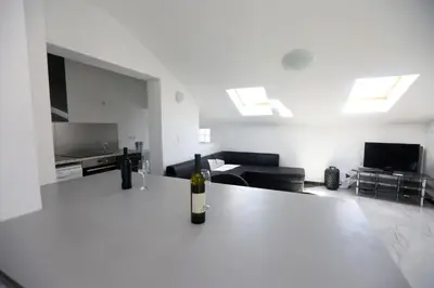 TV i/ili zabavni centar u objektu Apartmani Ivan V RELAX