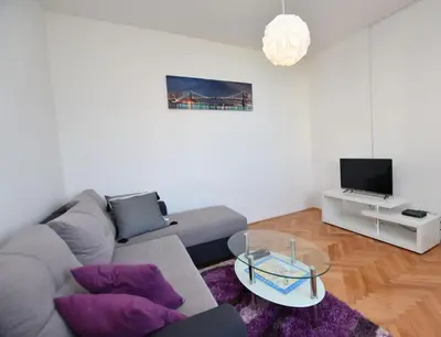 TV i/ili zabavni centar u objektu Apartments Guzela