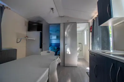 Krevet ili kreveti u jedinici u objektu Mobile homes Bonaca