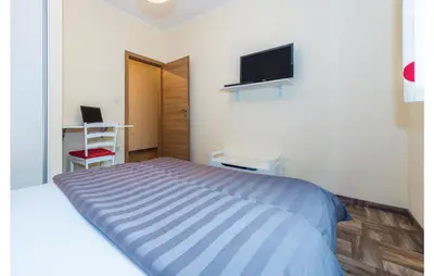 Krevet ili kreveti u jedinici u objektu Three-Bedroom Holiday Home In Dubrava