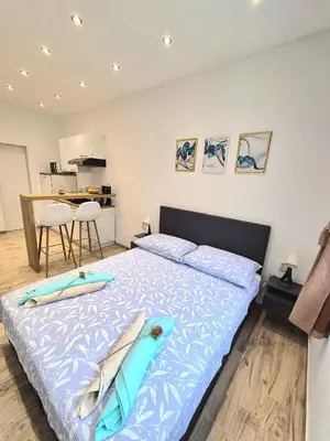 Krevet ili kreveti u jedinici u objektu Apartmani Krnić