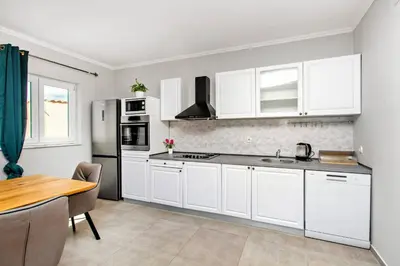 Kuhinja ili čajna kuhinja u objektu Apartments Alaga