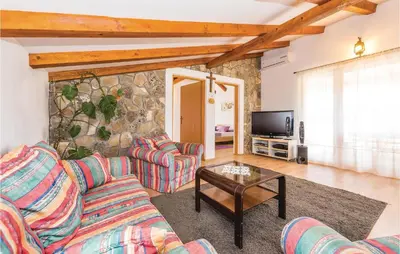TV i/ili zabavni centar u objektu Four-Bedroom Holiday Home In Tribunj