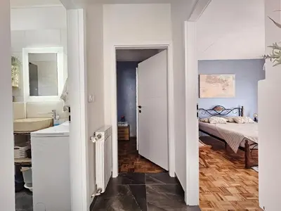 Krevet ili kreveti u jedinici u objektu Apartments with parking space Vodice - 15228