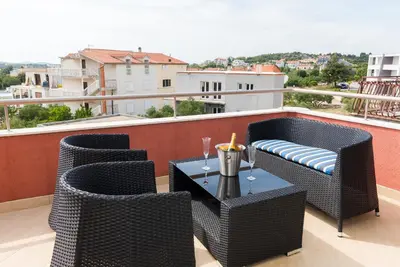 Balkon ili terasa u objektu Apartmani Nada