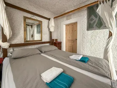 Krevet ili kreveti u jedinici u objektu Comfortable Apartment in Betina, terrace, 55 m², air-conditioned