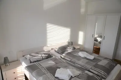 Krevet ili kreveti u jedinici u objektu Ferienhaus FILI Insel Murter mit privaten Pool und großer Terrasse