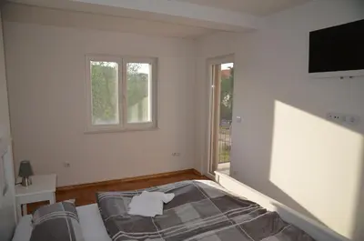 Krevet ili kreveti u jedinici u objektu Ferienhaus FILI Insel Murter mit privaten Pool und großer Terrasse