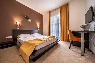 Krevet ili kreveti u jedinici u objektu Hotel Nikola