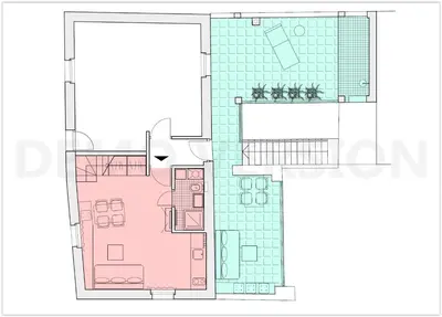 Tlocrt objekta Apartment Betina Inn