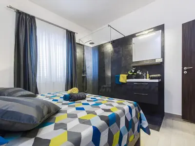 Krevet ili kreveti u jedinici u objektu Grebastica Poolside Villa