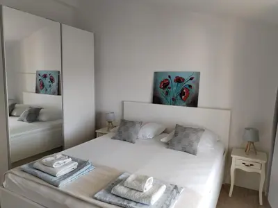 Krevet ili kreveti u jedinici u objektu Apartments Galeb