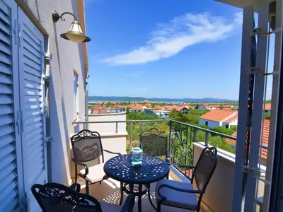 Balkon ili terasa u objektu Villa on Murter with Pool and Sea View