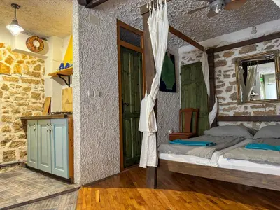 Krevet ili kreveti u jedinici u objektu Charming Studio in Betina, 30 m², Terrace