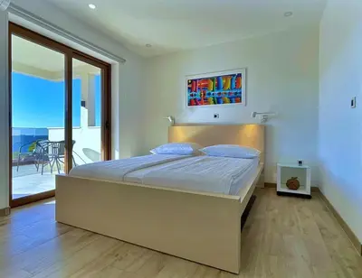 Krevet ili kreveti u jedinici u objektu Sailor house villa near Trogir, private pool