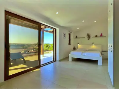 Krevet ili kreveti u jedinici u objektu Sailor house villa near Trogir, private pool