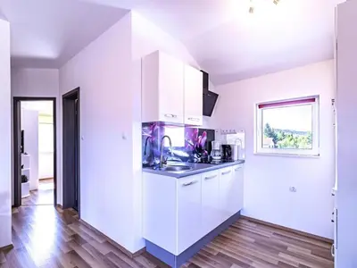 Kuhinja ili čajna kuhinja u objektu Apartment in Bilice near Krka National Park
