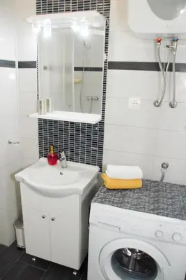 Kupaonica u objektu Beachfront Apartment Nikol