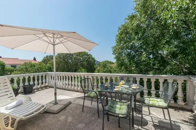 Balkon ili terasa u objektu Apartments Snjezana
