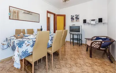 TV i/ili zabavni centar u objektu Four-Bedroom Holiday Home In Zaboric