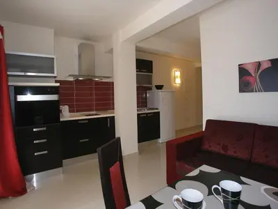 Kuhinja ili čajna kuhinja u objektu Apartment in Vodice with Seaview, Terrace, Air condition, WIFI (4727-1)