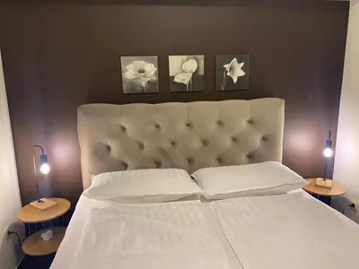 Krevet ili kreveti u jedinici u objektu Apartment in Vodice with Seaview, Terrace, Air condition, WIFI (4727-1)