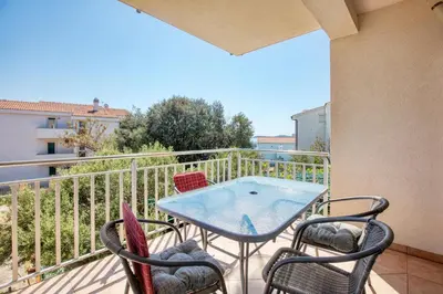 Balkon ili terasa u objektu Apartments by the sea Rogoznica - 17129