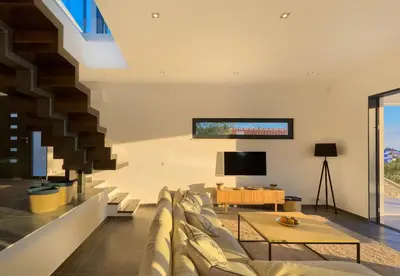 TV i/ili zabavni centar u objektu Hideaway Villa am Meer