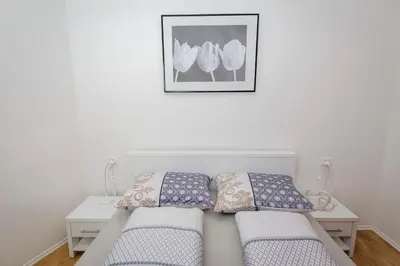 Krevet ili kreveti u jedinici u objektu Elegant Apartment Šibenik Center with Balcony & Private Parking