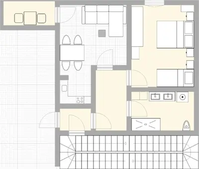 Tlocrt objekta Apartmani EMMA