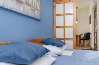 Krevet ili kreveti u jedinici u objektu Apartments Sunset beach