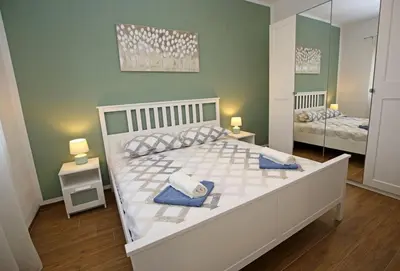 Krevet ili kreveti u jedinici u objektu Modern Guest House Rak with beautiful pool