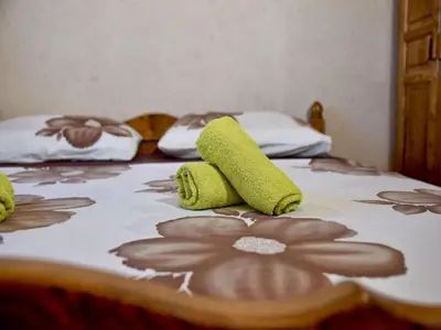 Krevet ili kreveti u jedinici u objektu Haus-Anita-2-mit-Pool-fur-8-Personen