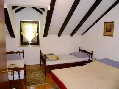 Krevet ili kreveti u jedinici u objektu Cosy Apartment with Sea View in Zlarin - 50 sqm + Terrace