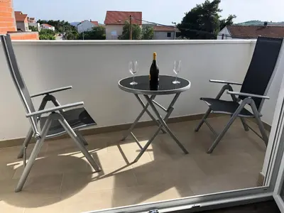 Balkon ili terasa u objektu Luxury Apartment Lukas Pool & Parking Vodice