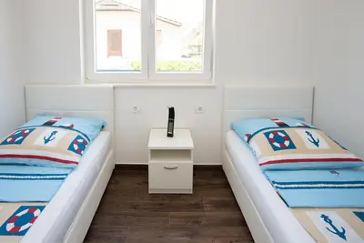 Krevet ili kreveti u jedinici u objektu Luxury Apartment Lukas Pool & Parking Vodice
