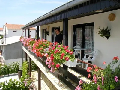Balkon ili terasa u objektu Room in Vodice with balcony, air conditioning, Wi-Fi (4826-2)