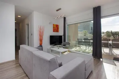 TV i/ili zabavni centar u objektu Villa Top of Murter, three bedroom apartment