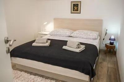 Krevet ili kreveti u jedinici u objektu Kaprije apartmani Tina i Ena