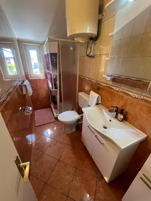 Kupaonica u objektu Beachfront Apartment Sun
