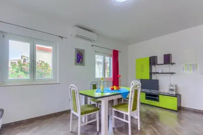 Kuhinja ili čajna kuhinja u objektu Apartment in Pirovac with terrace, air conditioning, WiFi (4925-3)