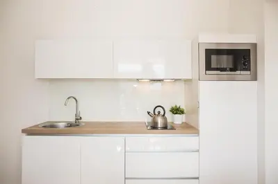 Kuhinja ili čajna kuhinja u objektu Apartment in Vodice with terrace, air conditioning, WiFi, dishwasher, Pool 4932-1