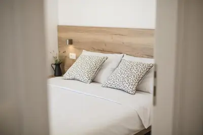 Krevet ili kreveti u jedinici u objektu Apartment in Vodice with terrace, air conditioning, WiFi, dishwasher, Pool 4932-1
