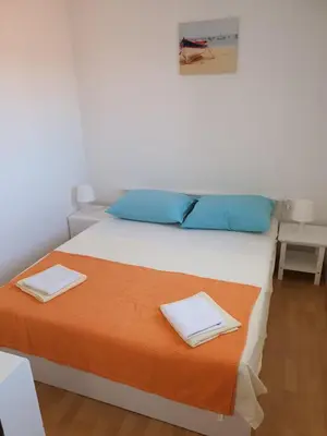 Krevet ili kreveti u jedinici u objektu Kuća za odmor Rogoznica