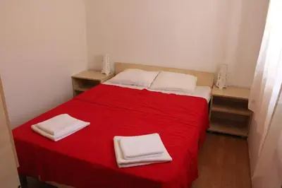 Krevet ili kreveti u jedinici u objektu Kuća za odmor Rogoznica