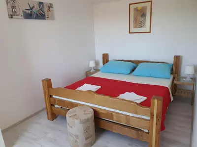Krevet ili kreveti u jedinici u objektu Kuća za odmor Rogoznica