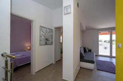 Krevet ili kreveti u jedinici u objektu Seaview & Balcony Apartment PETRA