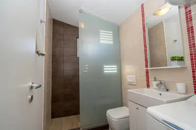 Kupaonica u objektu Seaview & Balcony Apartment PETRA