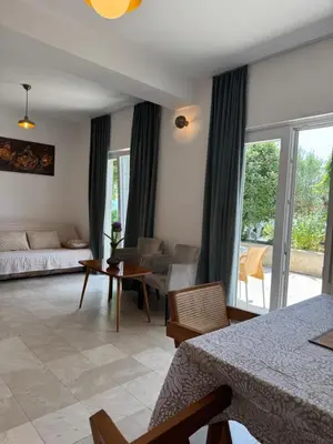 Krevet ili kreveti u jedinici u objektu Private studio apartment with a garden and a terrace